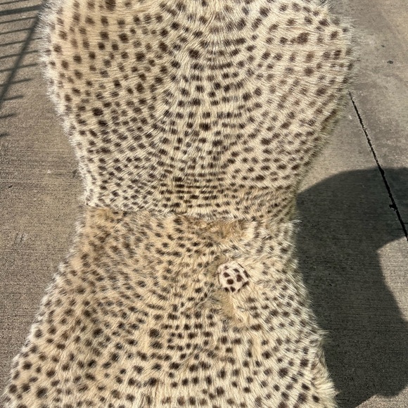 OKA goat hair Leopard Print Faux Fur Accent designer Chair local pick up - Picture 3 of 10